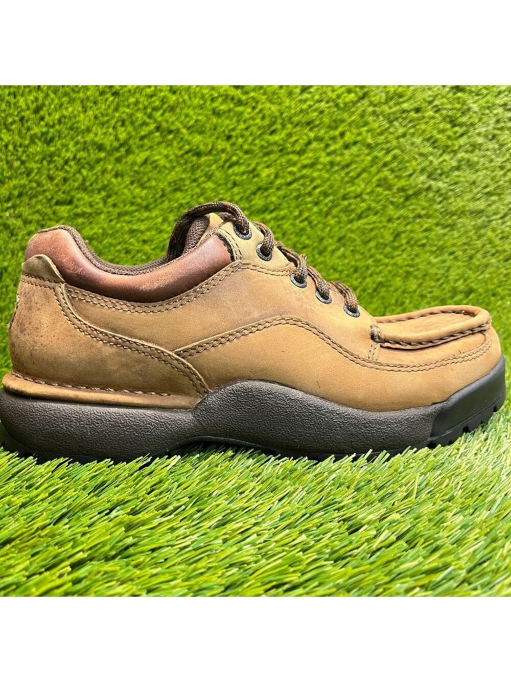 Rockport Mens Size 8 Brown Black Casual Classic Leather Lace Up Oxford Shoes